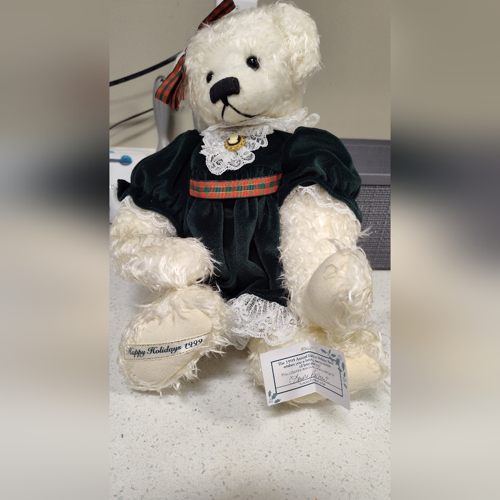 Ashton Drake LENORE DEMENT Bear Christmas 1999 Happy Holidays Ltd Ed 17in